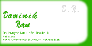 dominik nan business card