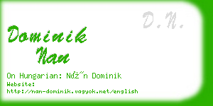 dominik nan business card